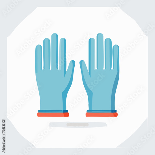 Pair of Light Blue Protective Gloves.