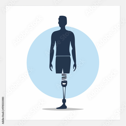 Person with a Colorful Prosthetic Leg.