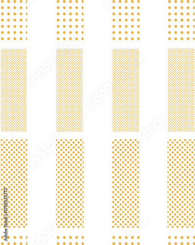黄色いハーフトーンミックスのストライプ背景　Adobe Illustrator Artwork