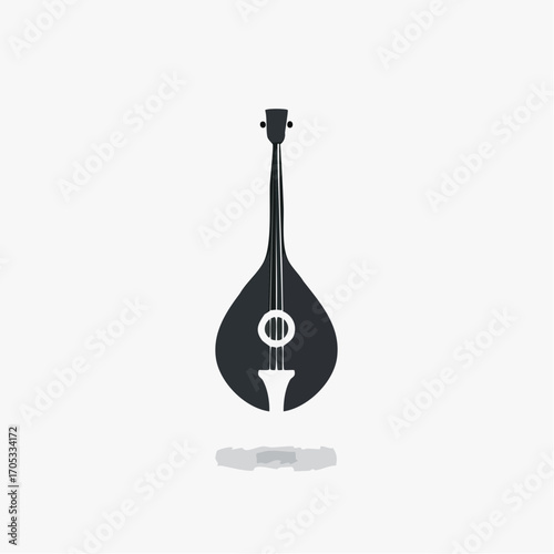 Silhouette of a Traditional Stringed Instrument 1.