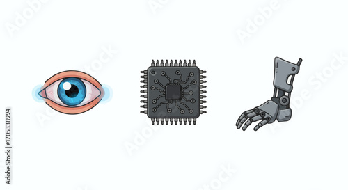 Visualizing the future of humanity integrating biological perception with advanced computing and robotic augmentation for a technologically enhanced existence