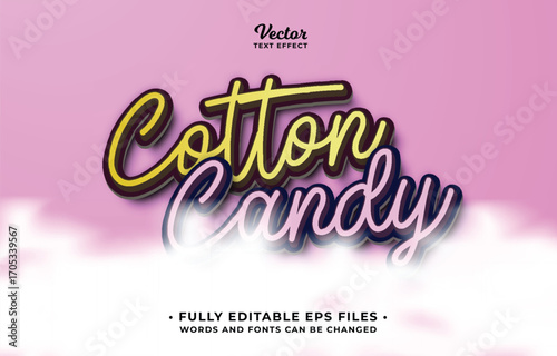Wallpaper Mural cotton candy text effect editable eps cc file Torontodigital.ca