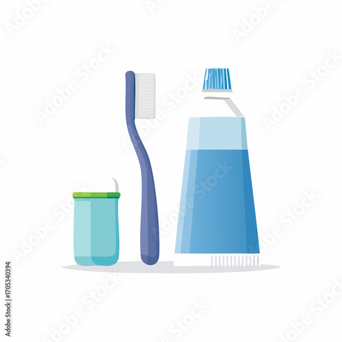 Toothbrush Toothpaste and Cup Oral Hygiene Kit.