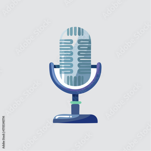 Vintage Microphone Illustration.