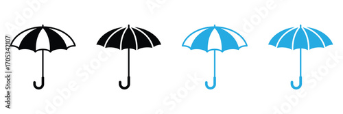 Umbrella icon. Umbrella icon in line style. Vector illustration. EPS 10