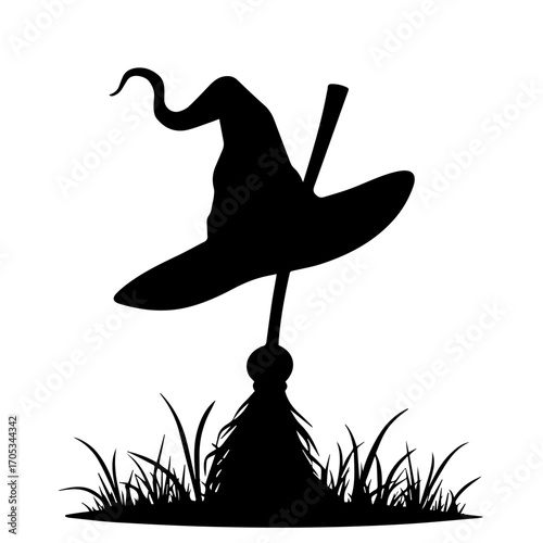 witch broom & hat banner