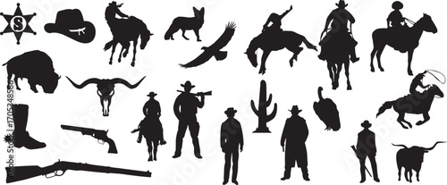  cowboy silhouette vector, wild west outline, horse rider shadow, western cowboy design, desert cowboy figure, cowboy riding horse, cowgirl silhouette icon, wild west man vector, desert rider doodle, 