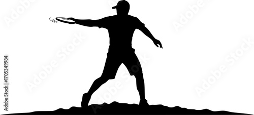 Disc golf player silhouette, Disc golf svg, Disc golf silhouette, Disc golf player svg, Disc golf player vector set.