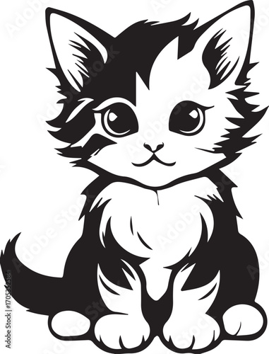 black cat cartoon