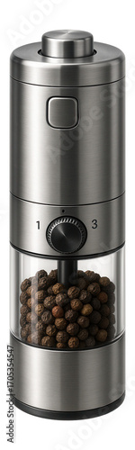 Electric pepper mill with adjustable coarseness