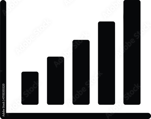 Increasing Bar Chart Growth Icon