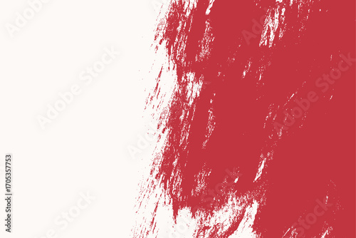 Grunge red brush stroke background. Grunge texture banner template with space for text and red grunge smudge for presentations, cover, ad, website, poster, card