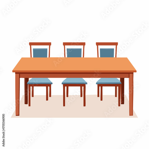 Großer Esszimmertisch aus Massivholz, rechteckig, mit eleganter Oberfläche