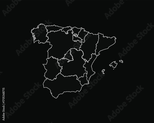 Spain Map Regions and Borders