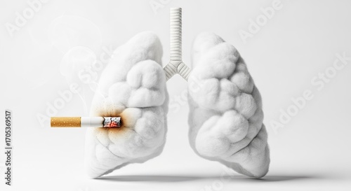 Smokings Impact on Lungs - A Visual Representation.