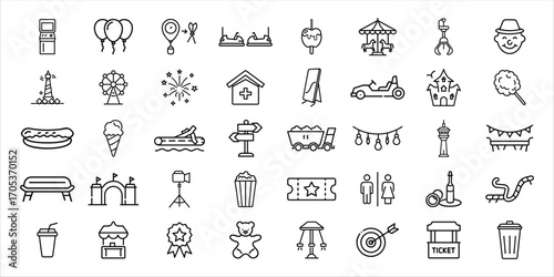Collection of hand drawn doodle icons representing various objects and concepts