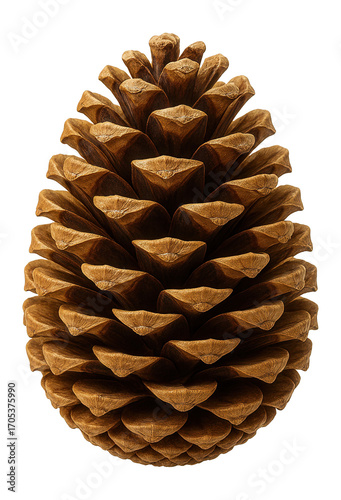 Fir cone with a rounded base