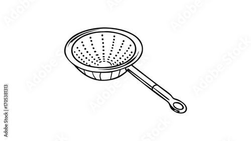 Vector illustration of stainless steel sieve