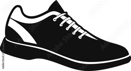 Sleek Silhouette of a Sporty Sneaker A Modern and Stylish Shoe Design For Athletic Performance and Everyday Fashion