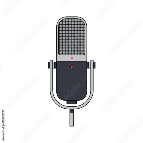 Vintage Microphone Studio Recording Equipment.