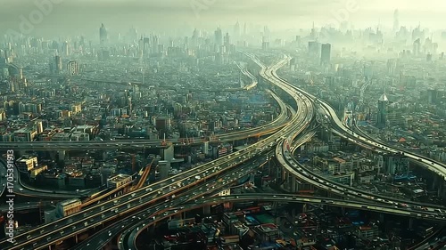 aerial view of shanghai