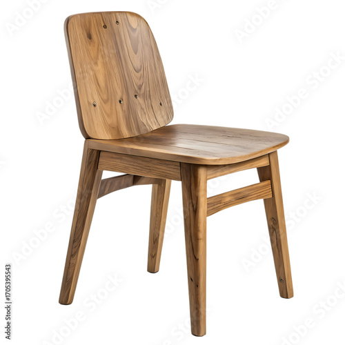 Solid Wood Dining Chair: Modern Design, Rustic Finish, Comfortable Seating