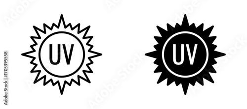 UV icons set for apps and web.