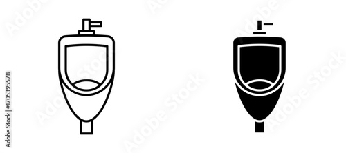 Urinal icons set for apps and web.