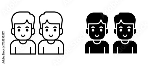 Twin icons set for apps and web.