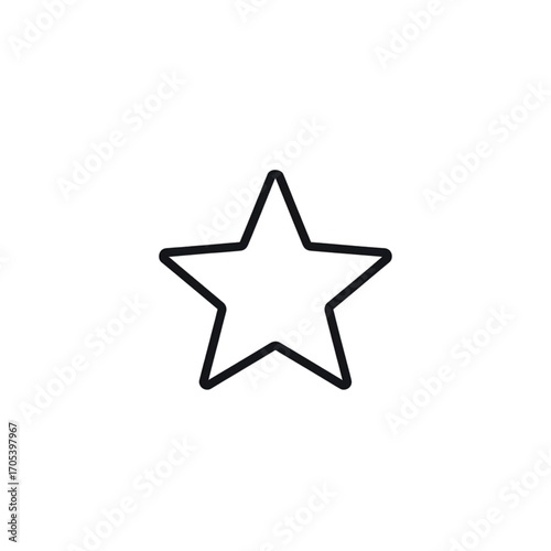 Simple Outline Star Icon.
