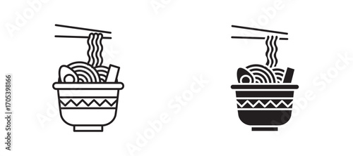 Ramen icons set for apps and web.