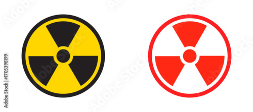 Radioactive icons set for apps and web.