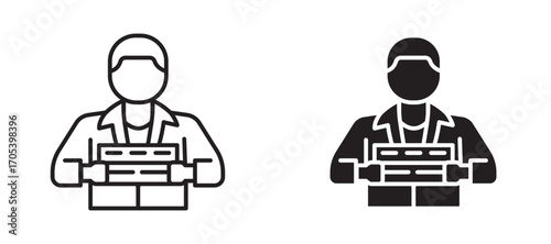 Prisoner icons set for apps and web.