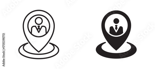 Placement icons set for apps and web.