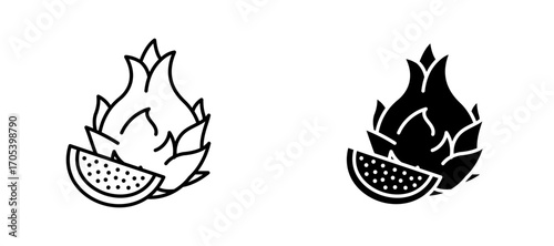 Pitaya icons set for apps and web.