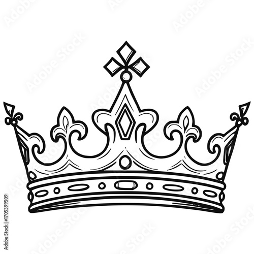 Drawing Crown vector Illustration Design 