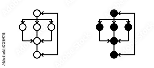 Methodology icons set for apps and web.