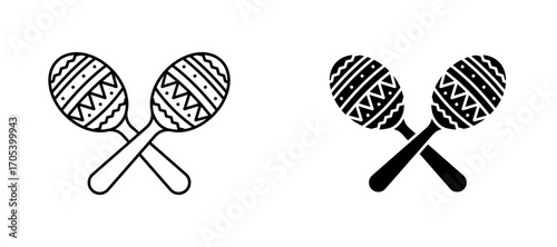 Maracas icons set for apps and web.