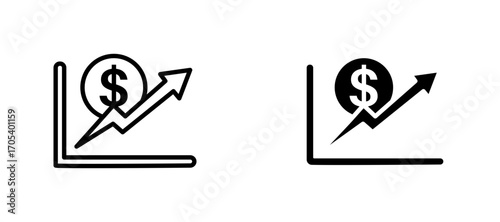 Increase rate icons set for apps and web.