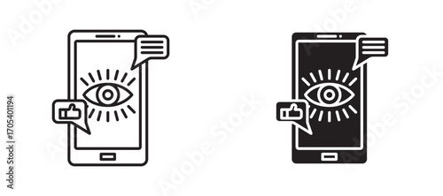 Impressions icons set for apps and web.