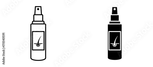 Hair spray icons set for apps and web.