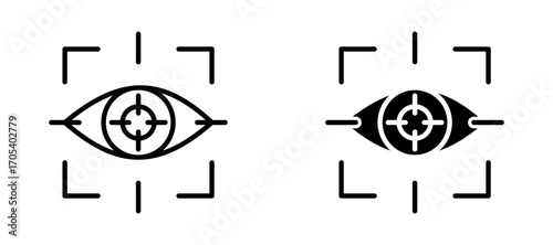 Eye tracking icons set for apps and web.