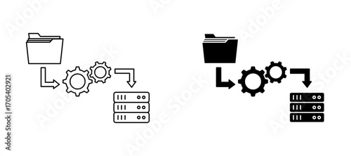 Etl icons set for apps and web.