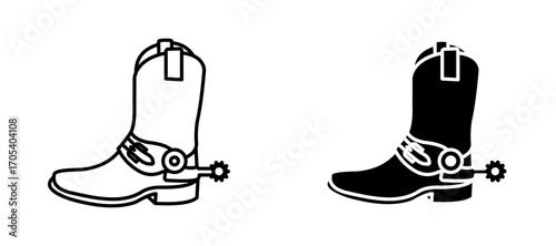 Cowboy Boot icons set for apps and web.