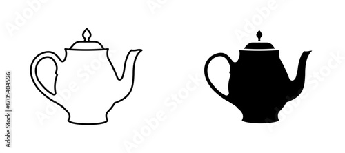Coffee pot icons set for apps and web.