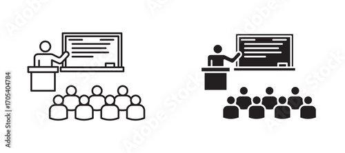 Classroom icons set for apps and web.