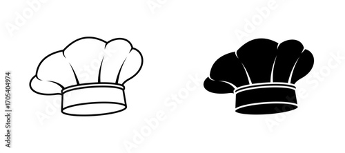 Chef hat icons set for apps and web.