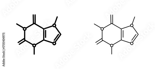 Chemical content icons set for apps and web.