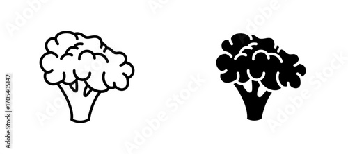 Cauliflower icons set for apps and web.
