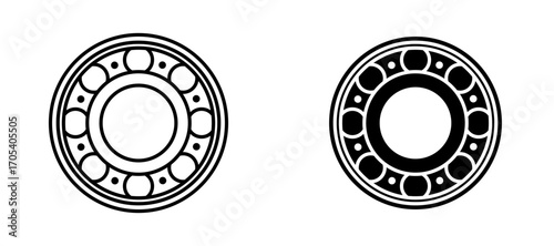 Car bearing icons set for apps and web.